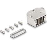 Delock D-Sub Gehäuse für 9 Pin Stecker / Buchse mit Metallhalterung 90° gewinkelt (67028)