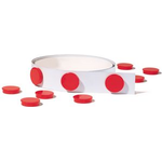 FRANKEN Magnetband, 50 mm x 5 m, selbstklebend, weiß individuell zuschneidbar, mit selbstklebender - 1 Stück (ST1605)