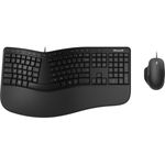 Microsoft Ergonomic Desktop Tastatur Maus enthalten Büro USB QWERTY Nordisch Schwarz (RJU-00009) (geöffnet)