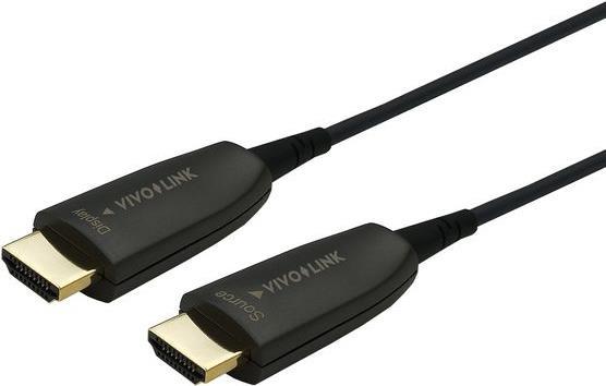 Vivolink PROHDMIOP8K50. Kabellänge: 50 m, Anschluss 1: HDMI Typ A (Standard), Steckverbinder 1 Geschlecht: Männlich, Anschluss 2: HDMI Typ A (Standard), Steckverbinder 2 Geschlecht: Männlich, HDMI-Version: 2.1, 3D, Produktfarbe: Schwarz (PROHDMIOP8K50)
