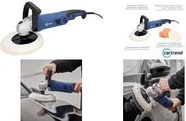 cartrend KFZ-Poliermaschine Profi, 1.200 Watt Polierteller 180 mm, rutschfester Griff mit Bügel, - 1 Stück (11184)