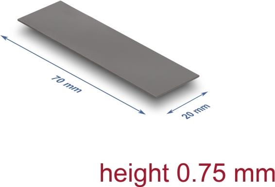 Delock Wärmeleitpad 70 x 20 0.75 mm für M.2 Module 3.0 W/mK (18473)