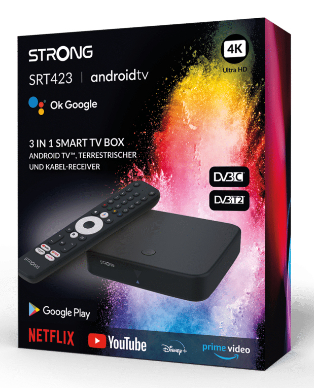 Strong SRT423 Set-Top-Box DVB-C DVB-T2 4K Ultra HD Schwarz