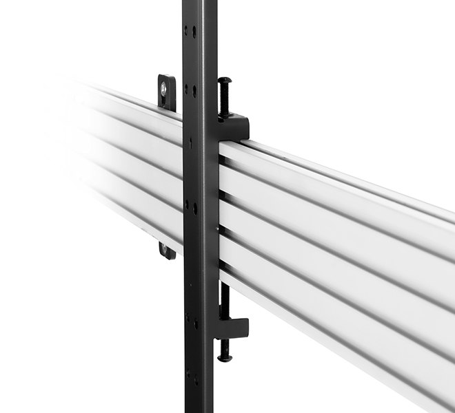 B-TECH System X BT8390-VESA800F Montageschienen 200 kg VESA 800 Schwarz