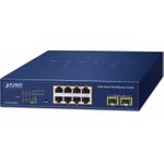 PLANET 8-Port 10/100/1000T 802.3at Managed L2 Gigabit Ethernet (10/100/1000) Blau (GS-2210-8P2S)