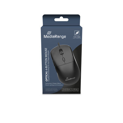 MediaRange MROS271 Maus 6 Tasten USB-C 800-2400 dpi Schwarz