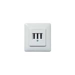 shiverpeaks BASIC-S TAE Anschlussdose - Unterputz, perlweiß 3 x 6 NF/F, Unterputzinstallation, Metallrahmen, zum (BS74051)