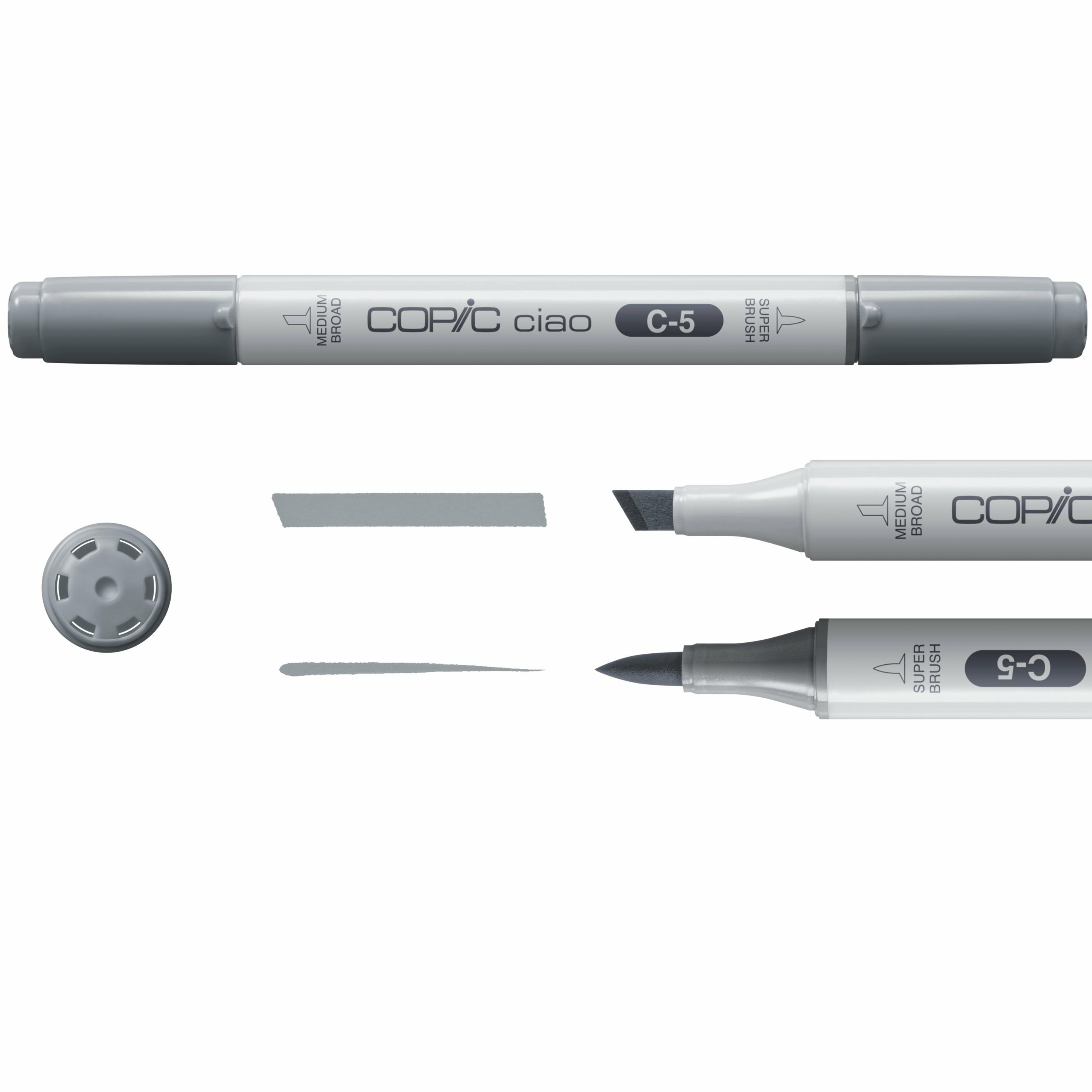 COPIC Ciao 5+1 Set Cool Grey 6 Stück Grau, Hellgrau