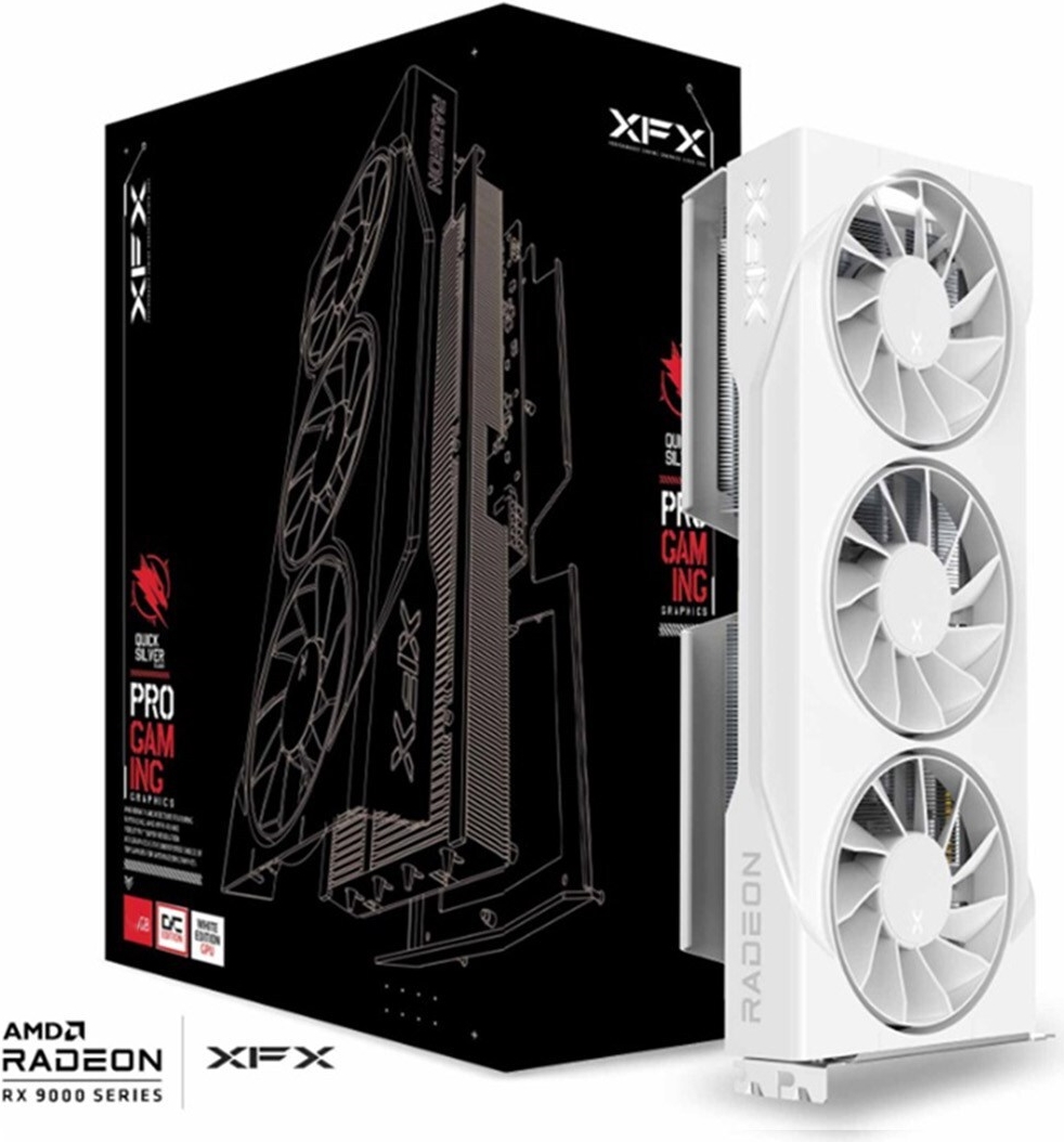 XFX VGA 16GB RADEON RX9060XT SWIFT OC WHITE Gaming WHITE 2xDP/1xHDMI SWIFT Radeon RX9060XT OC WHITE TripleFan Gaming Ed (RX-96TS316W7)