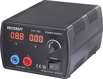 VOLTCRAFT CSP-180 Labornetzgerät, einstellbar Gleichspannung 0 - 30 V/DC 1 A (max.) 30 W Anzahl Ausgänge 1 x (VC-17193975)