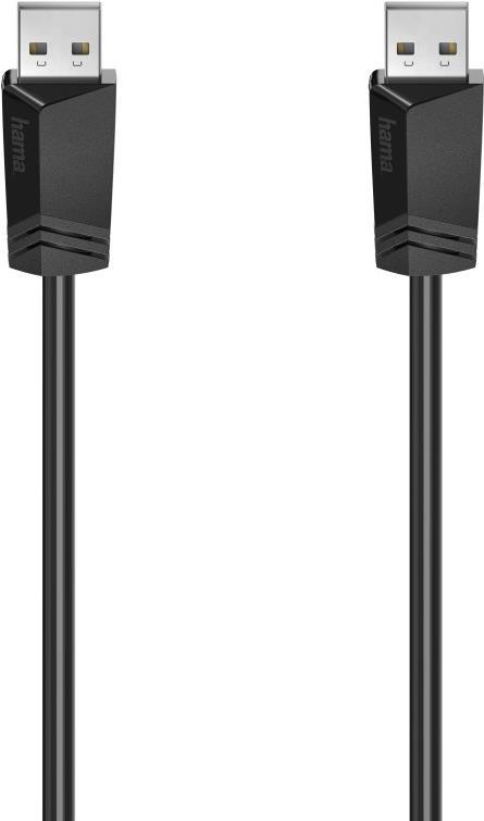 Hama Anschluss-/Verbindungskabel, a) von 1x USB-A Stecker, b) auf 1x USB-A Stecker, 1,5 Meter, doppe (00200601)