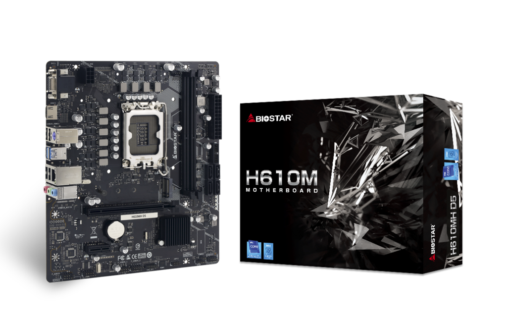 Biostar H610MH D5 LGA 1700 Intel H610 micro ATX DDR5 Schwarz