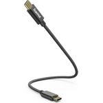 Hama Ladekabel, USB-C - USB-C, 0,2 m, Nylon, Schwarz (00201604)