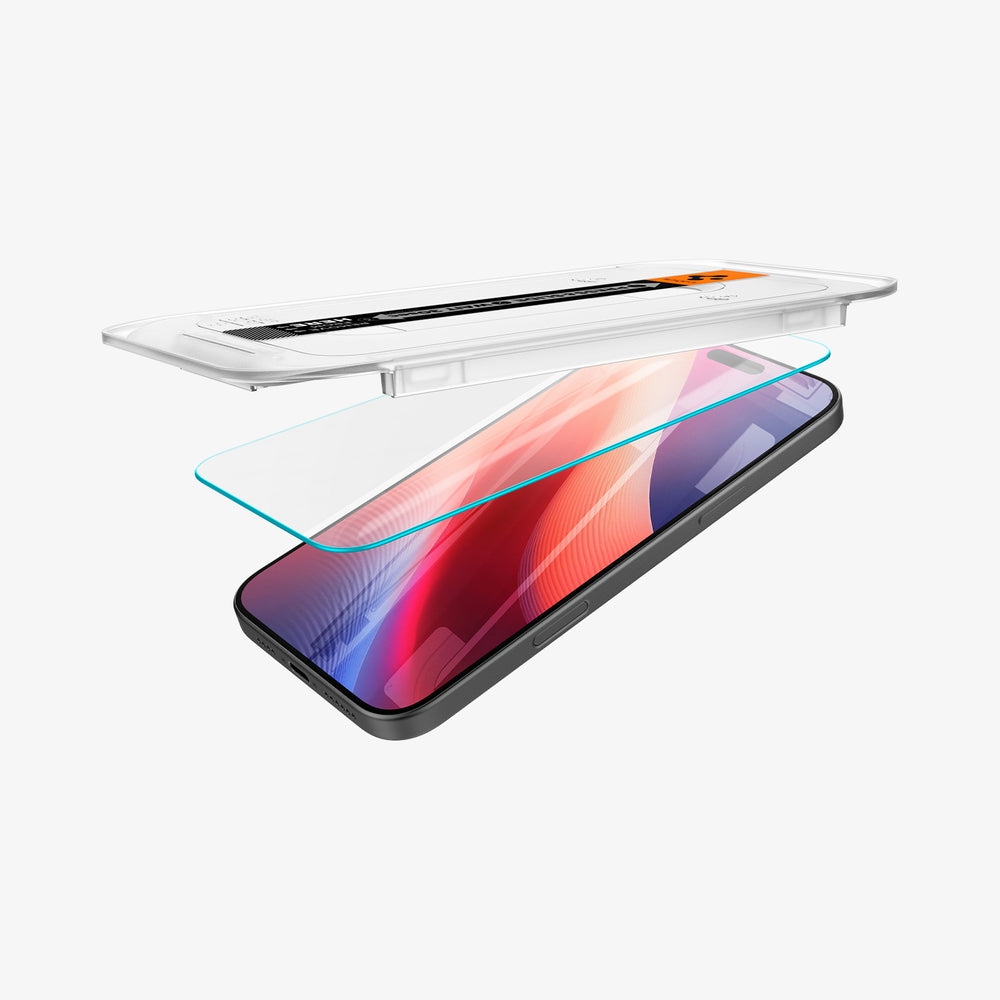 Spigen GLAS.tR EZ Fit Displayschutzfolie aus gehärtetem Glas für iPhone 16 Pro 6.3" Transparent