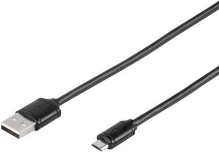 Vivanco Anschluss-/Verbindungskabel, a) von 1x USB-A Stecker, b) auf 1x USB-B Micro-Stecker, 1 Meter (35815)
