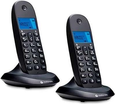 Motorola TELEPHONE WIRELESS DECT DIGITAL C1002CB+ BLACK/BACKLIT SCREEN/HANDS-FREE/50COUNTS 107C1002CB+ (107C1002CB+)