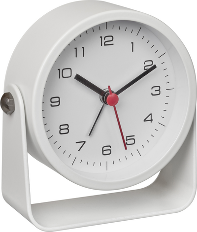 TFA Dostmann 60.1042.02 Quarz Wecker Weiß Alarmzeiten 1 Leisegang-Uhrwerk (60.1042.02)