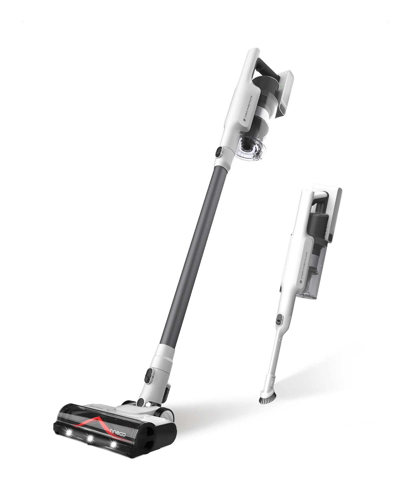 Tineco A30S Plus Akku-Stabstaubsauger 2-in-1 160 W 60 min HEPA Beutellos Schwarz, Grau, Weiß
