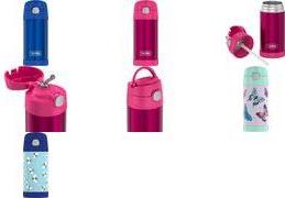 THERMOS Isolier-Trinkflasche FUNTAINER Straw Bottle, pink 0,35 L, doppelwandiger Edelstahl, Verschluss aus PP, - 1 Stück (4113.372.035)