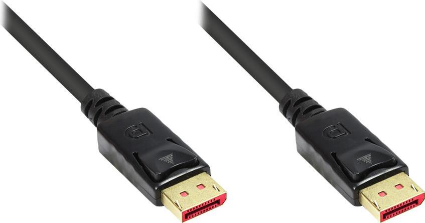 Anschlusskabel DisplayPort 1.4, 8K / UHD-2 @60Hz, vergoldete Kontakte, CU, schwarz, 1m, Good Connections® (4814-010S)