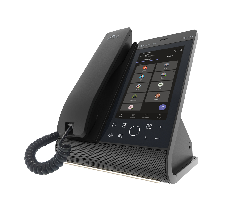 AudioCodes C470HD IP-Telefon Microsoft Teams 5,5" Touchscreen Schwarz