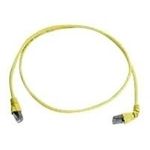 Telegärtner 100008018 RJ45 Netzwerkkabel, Patchkabel CAT 6a S/FTP 0.5 m Gelb Flammwidrig, mit Knickschutztülle 1 St.