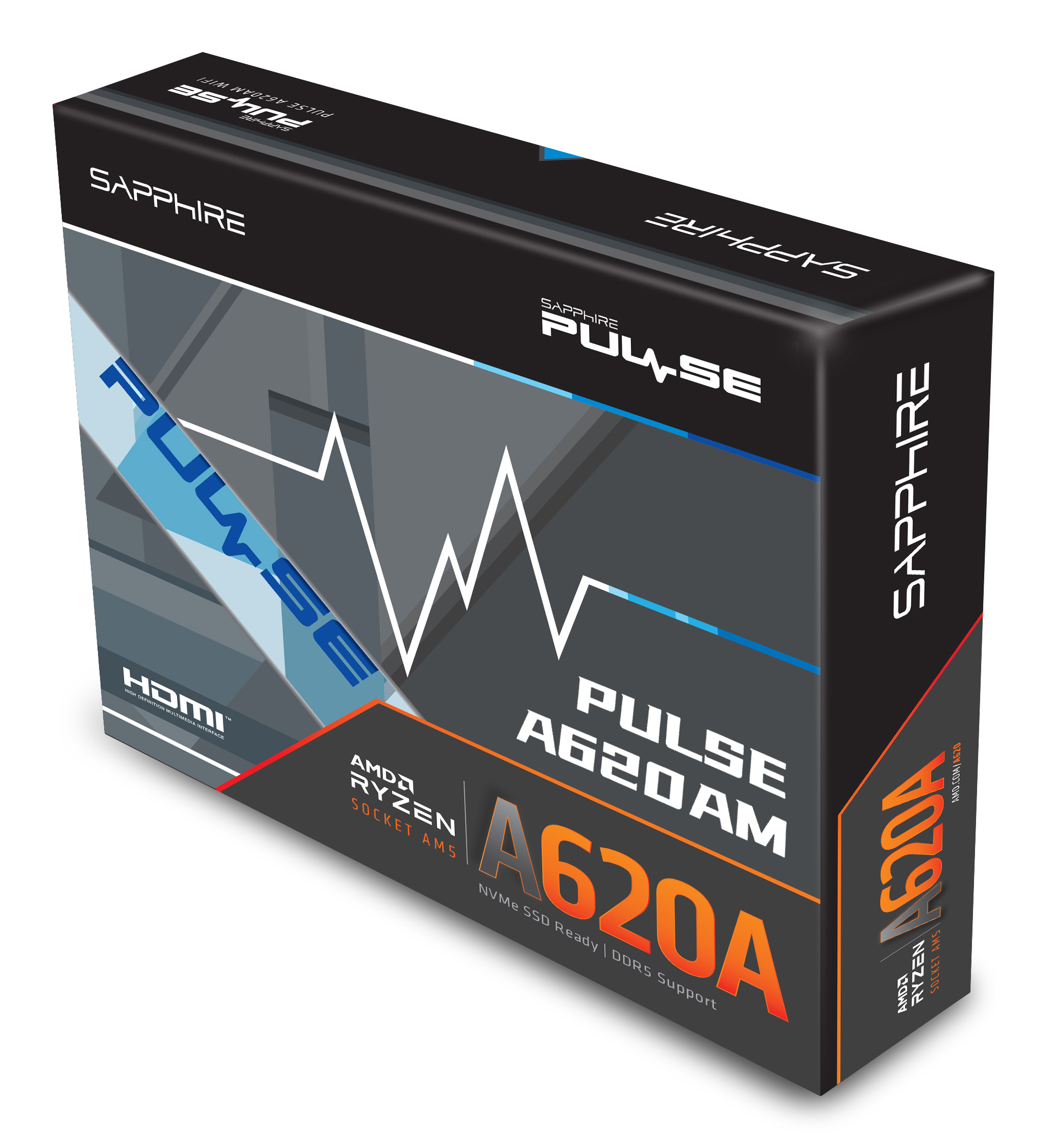 Sapphire PULSE A620AM Mainboard Sockel AM5 Micro-ATX DDR5 Schwarz