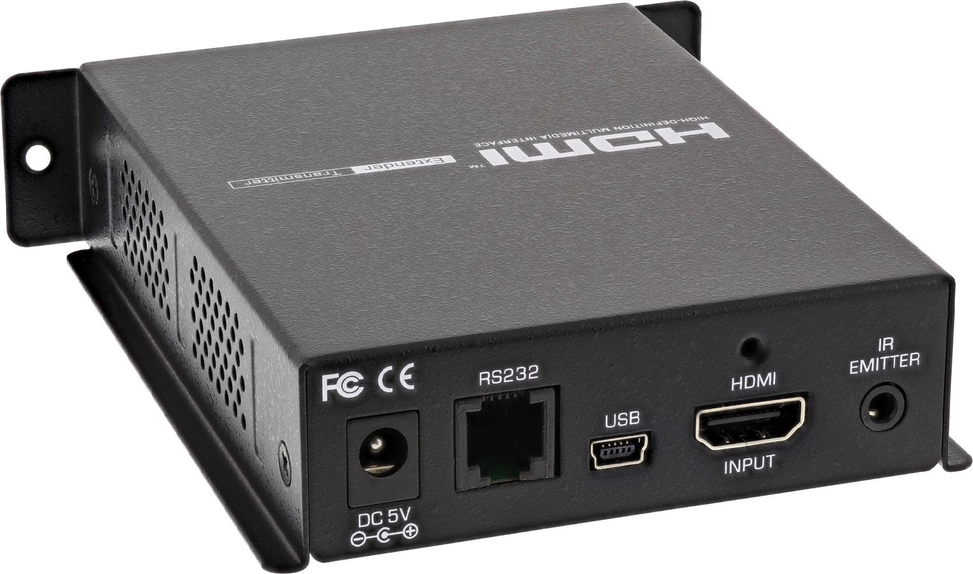 InLine HDMI USB KVM over IP Extender 4K bis 100 m Schwarz