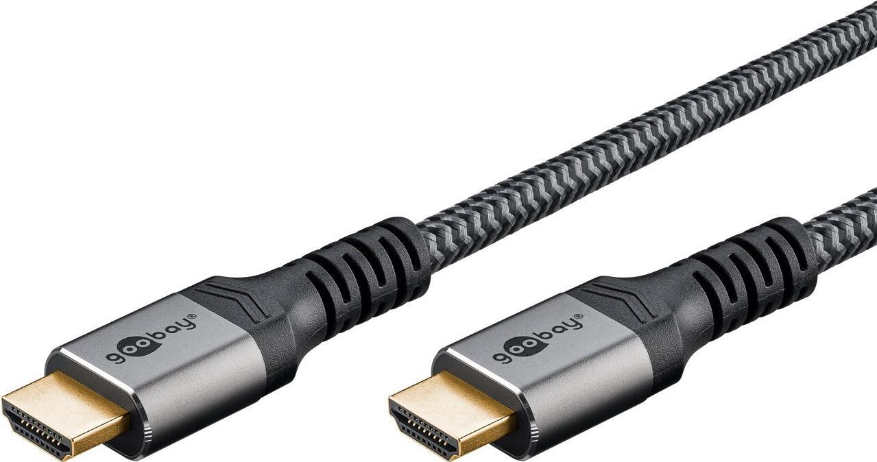 Goobay 64999 HDMI-Kabel 0,5 m HDMI Typ A (Standard) Grau (64999) (geöffnet)