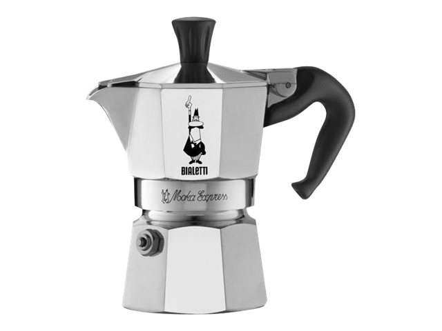 Bialetti Moka Express Espressomaschine 2 Tassen Silber Schwarz