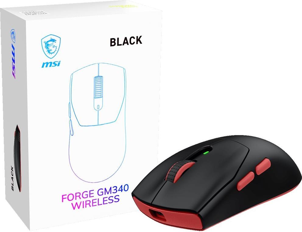 MSI Forge GM340 Wireless Gaming-Maus 12000 DPI RGB Schwarz