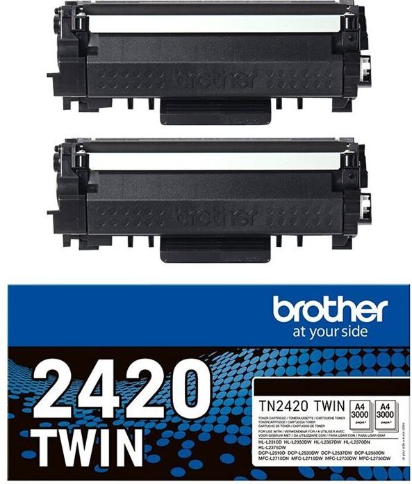 Brother TN TN2420TWIN 2er-Pack Original Tonerkartuschen Schwarz