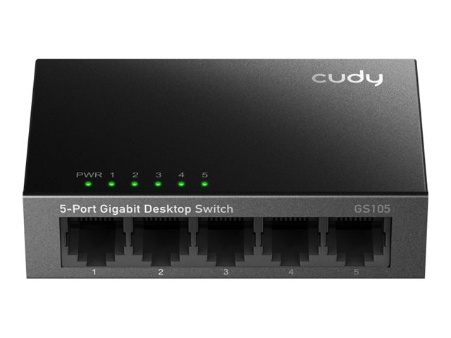 Cudy GS105 Gigabit Ethernet Switch 5 Ports Schwarz
