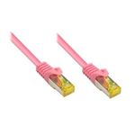 RJ45 Patchkabel mitCat.7 Rohkabel und Rastnasenschutz (RNS®), S/FTP, PiMF, halogenfrei, 600MHz, OFC, magenta, 30m, Good Connections® (8070R-300M)