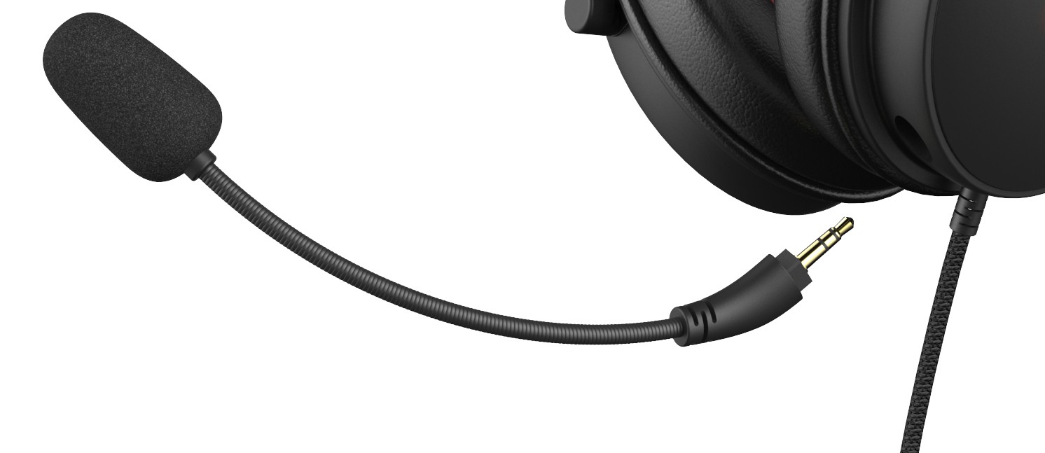 Deltaco GAM-190 Gaming Headset Kabelgebunden 3,5 mm Klinke Boom-Mikrofon Proteinleder Schwarz