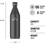 Stanley All Day Slim Bottle 0.60 L Black Gloss (10-12069-024)
