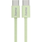 Hama Ladekabel Fabric, USB-C - USB-C, 1m, Nylon, Grün (00201726)