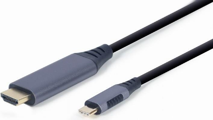 Gembird CC-USB3C-HDMI-01-6 Videokabel-Adapter 1,8 m USB Typ-C HDMI Typ A (Standard) Schwarz - Grau (CC-USB3C-HDMI-01-6)