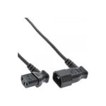 InLine® Netzkabel Kaltgeräteverlängerung, C13 auf C14, 0,4m 90° abgewinkelt (16605A)
