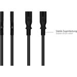 Euro-Netzkabel Euro-Stecker Typ C (gerade) an C7/Euro 8 Buchse (gerade), schwarz, 0,75 mm², 0,75 m, Good Connections® (P0370-S007)