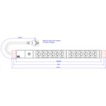 Bachmann Steckdosenleiste 19Z 1HE 12xC13 2, 0m 800.3723 (800.3723)
