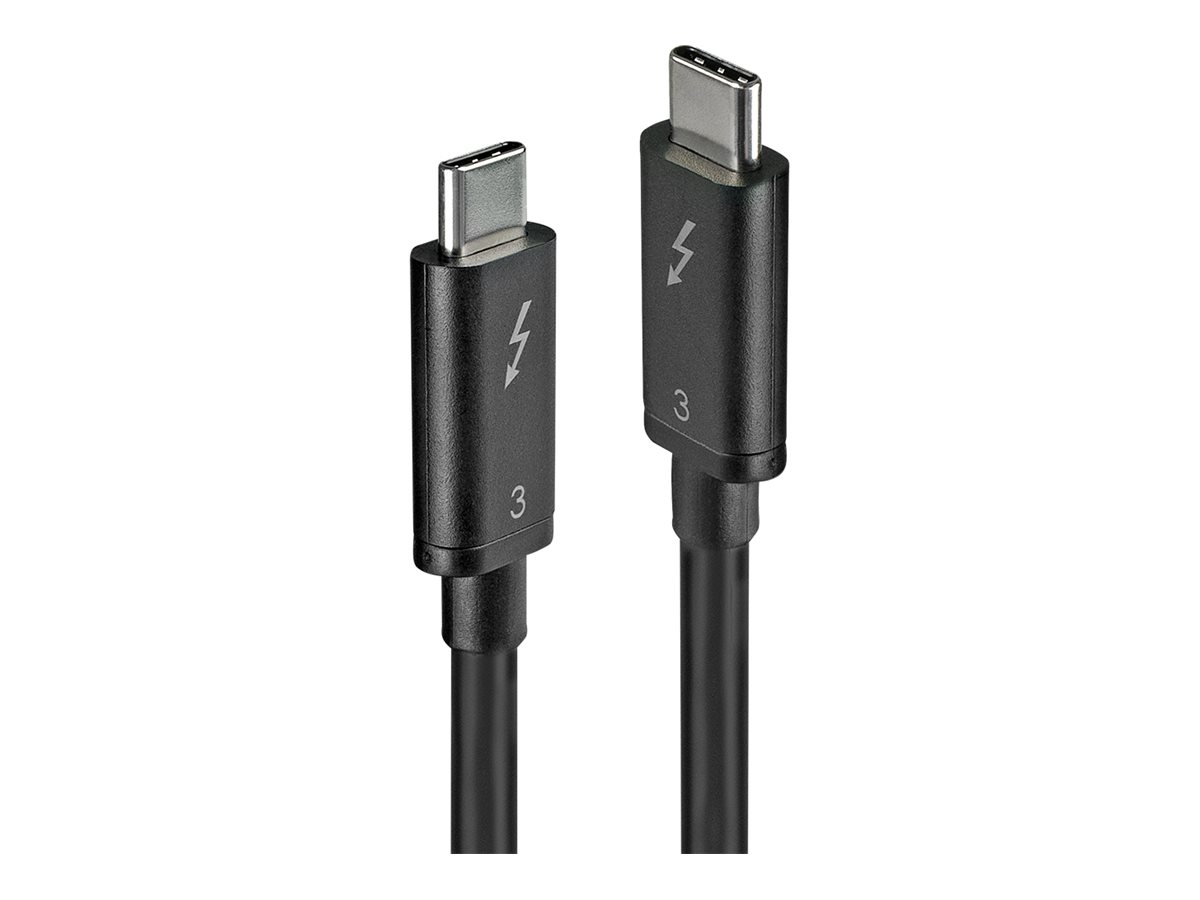 Lindy Thunderbolt-Kabel 41555 50 cm Schwarz