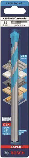 Bosch Accessories EXPERT CYL-9 MultiConstruction 2608900631 Mehrzweckbohrer 1 Stück 12 mm Gesamtlänge 150 mm Zylinderschaft 1 St.