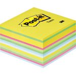 3M Post-it Notes Haftnotizen Würfel, 76 x 76 mm, Ultrafarben 450 Blatt/Würfel, PEFC zertifiziertes Papier - 1 Stück (2030-U)