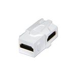 Lindy HDMI 90° Doppelkupplung Keystone für AV Wanddosen HDMI Doppelkupplung Keystone Modul für AV Wanddosen, HDMI-Buchse nach innen 90° gedreht, und nach außen gerade heraus (60490)