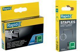 Rapid Flachdrahtklammern Typ 140, 10 mm, Kleinpackung aus Edelstahl, im Karton mit Eurolochung, - 1 Stück (40109575)