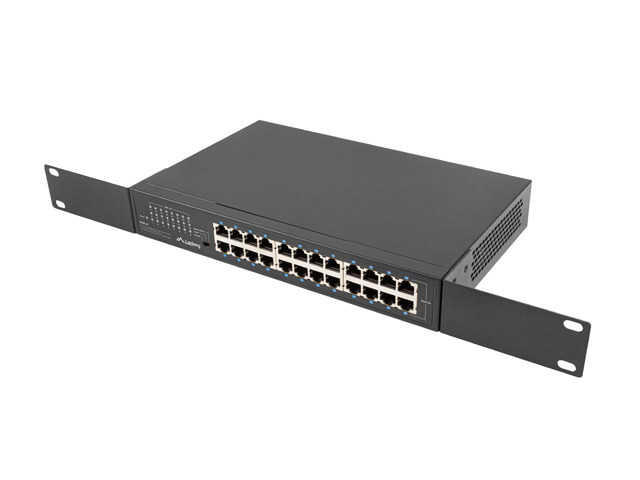 Lanberg RSGE-24 Switch 24x Gigabit Ethernet unmanaged Schwarz
