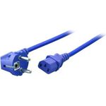 EFB-Elektronik Netzleitung Schutzkontakt 90° - C13 180°, blau, 1,8 m, 3 x 0,75 mm² Hersteller: EFB Elektronik (EK588BL.1,8V2)
