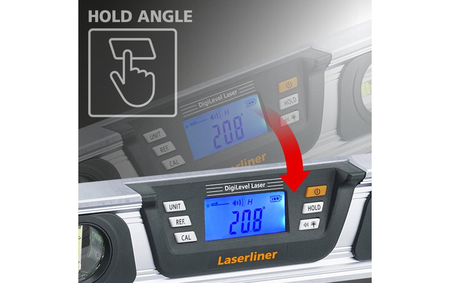 Laserliner DigiLevel Laser G40 Digitale Wasserwaage 400 mm Grau