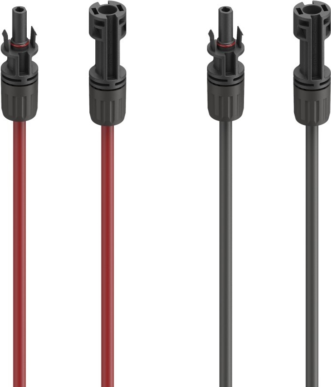 Hama Solarkabel Verlängerung für PV-Anlage, MC4, 4 mm², 2x 1,5 m, Rot u. Schwarz (00223900)